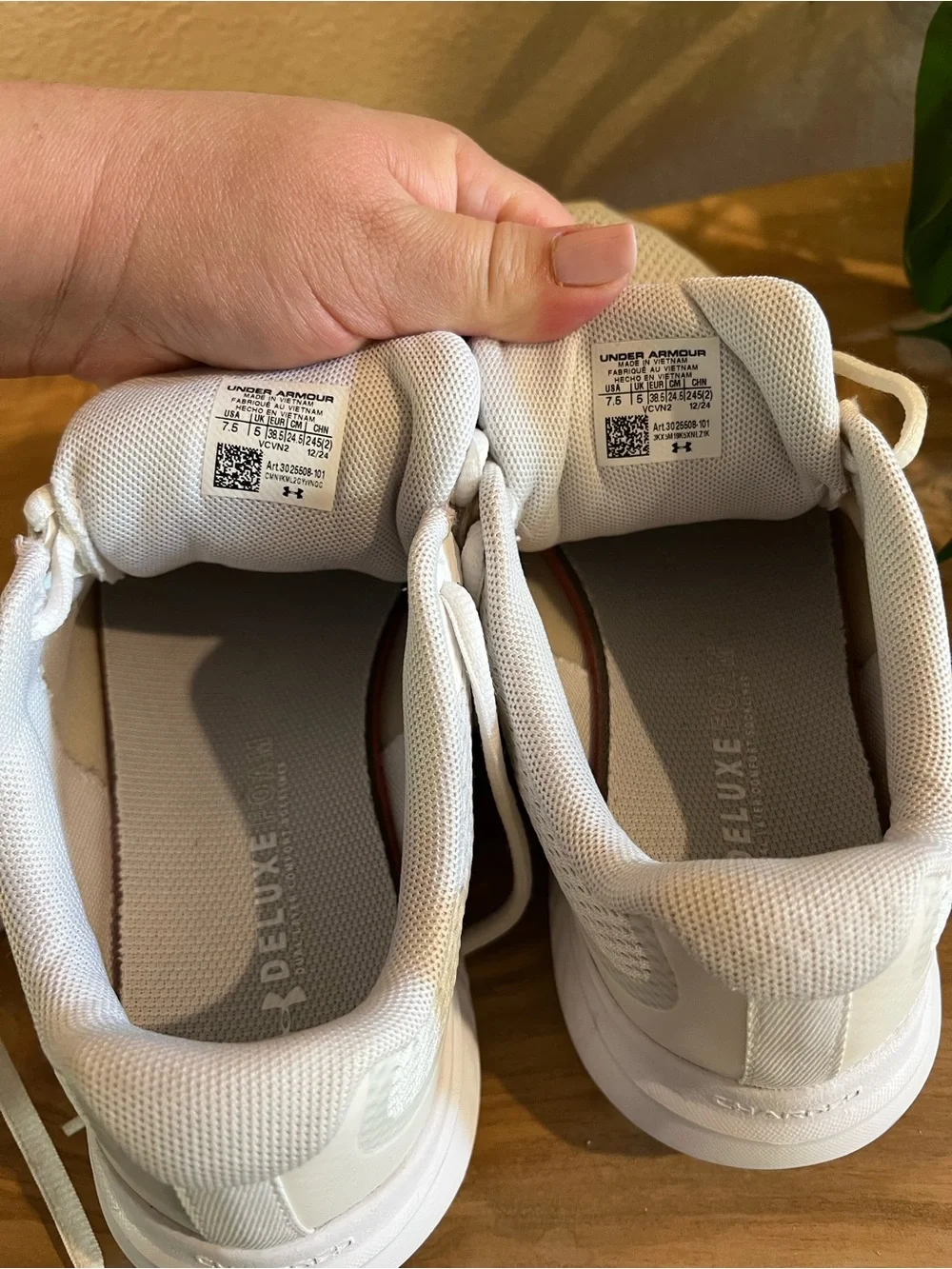Under Armour White Athletic Mesh Sneakers